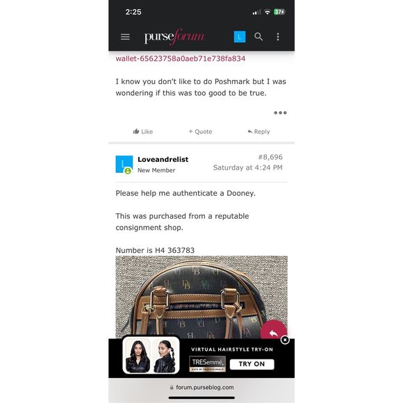 Dooney Bag Circle Moon Small Top Handle Satchel Crossbody Vintage Y2K - Picture 16 of 17